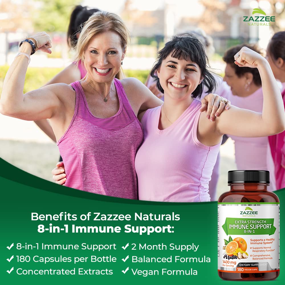 Foto 5 pulgar | Suplemento Zazzee Extra Strength 8 En 1 Para Apoyar El Sistema Inmunitario 1400 Mg - Venta Internacional.