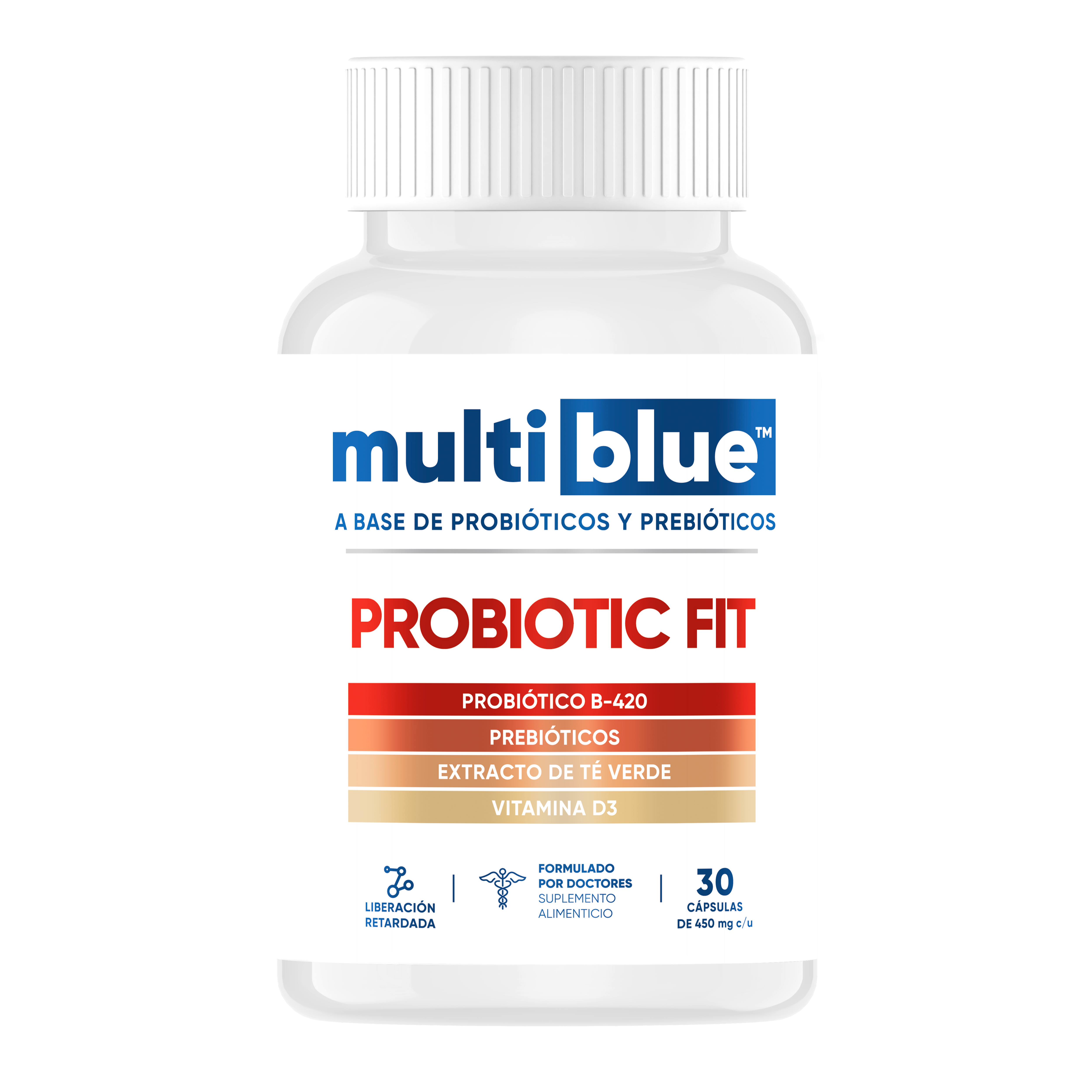Foto 2 pulgar | Suplemento Multiblue Probiotic Fit 30 Cápsulas