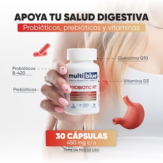 Foto 2 | Suplemento Multiblue Probiotic Fit 30 Cápsulas