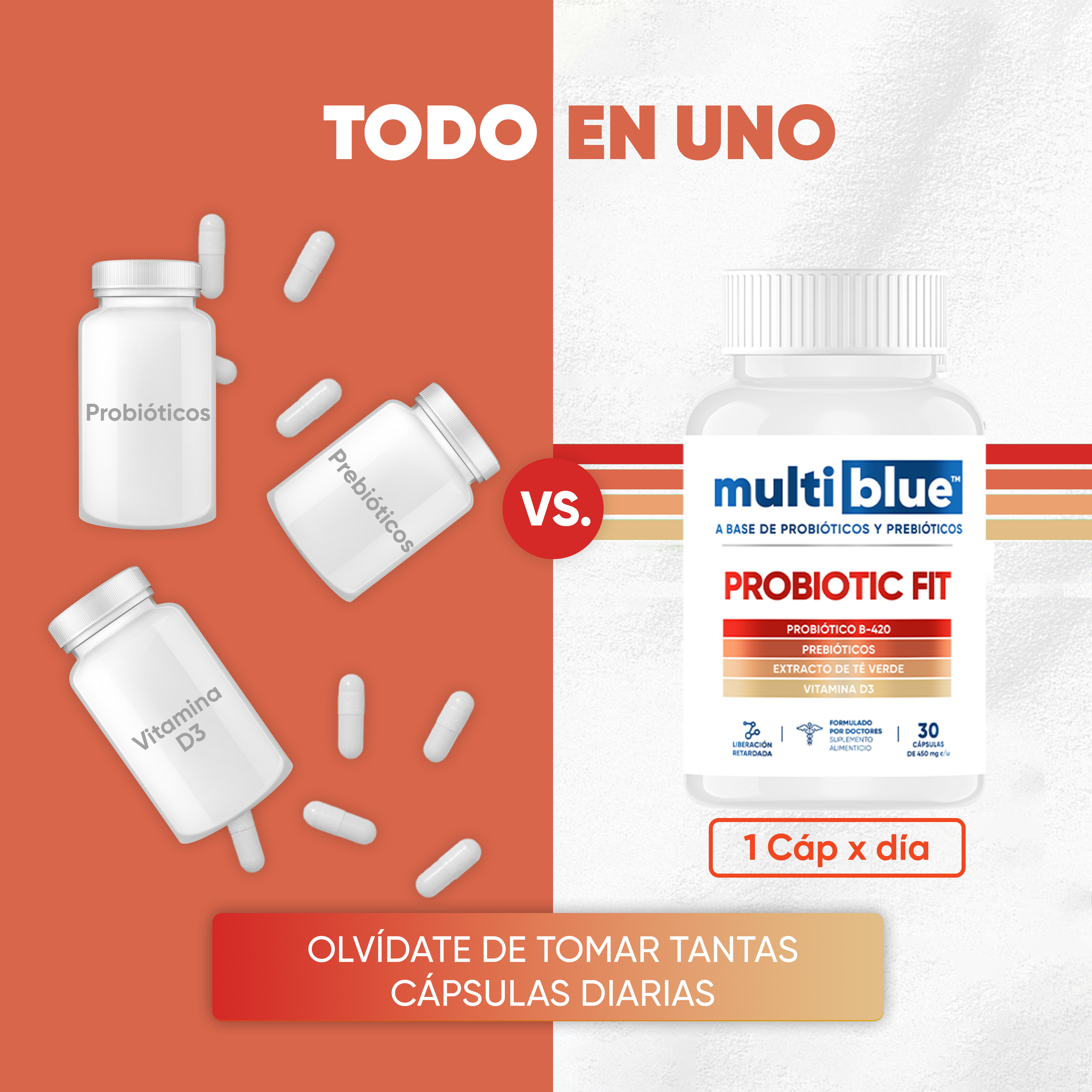 Foto 5 | Suplemento Multiblue Probiotic Fit 30 Cápsulas
