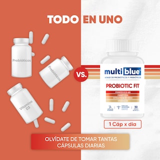Foto 5 | Suplemento Multiblue Probiotic Fit 30 Cápsulas