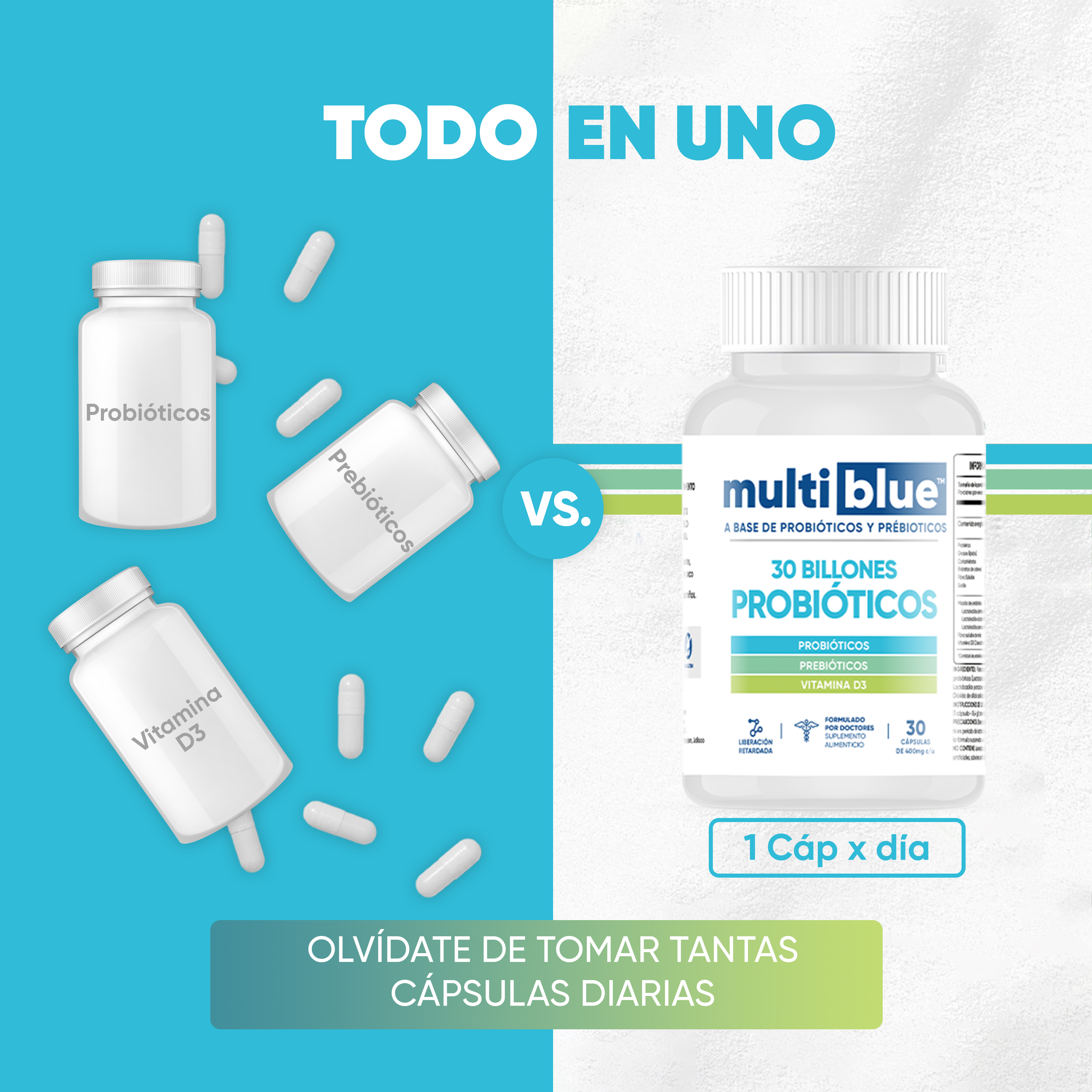 Foto 6 pulgar | Suplemento Multiblue 30 Billones Probióticos Fit 30 Cápsulas