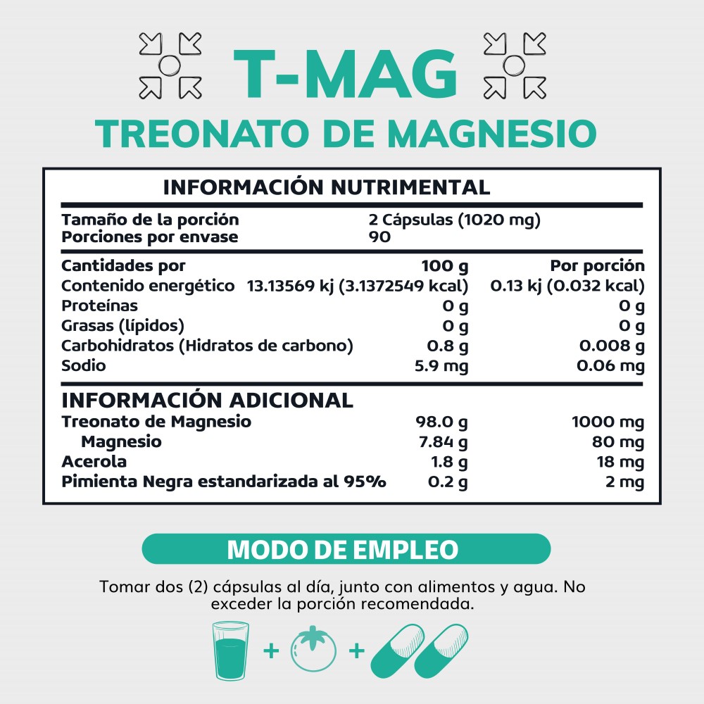 Foto 4 pulgar | Suplemento Alimenticio T-mag Treonato Magnesio Beyond Vitamins 180 Cápsulas