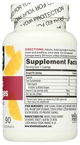 Foto 6 pulgar | Suplemento 365 Whole Foods Market Zinc Lozenges 90 Tabletas-Venta Internacional