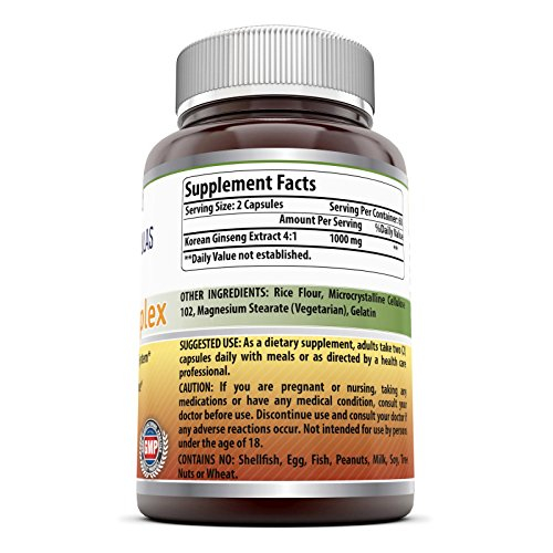 Foto 3 pulgar | Suplemento Dietético Amazing Formulas Ginseng Complex 1000 Mg - Venta Internacional