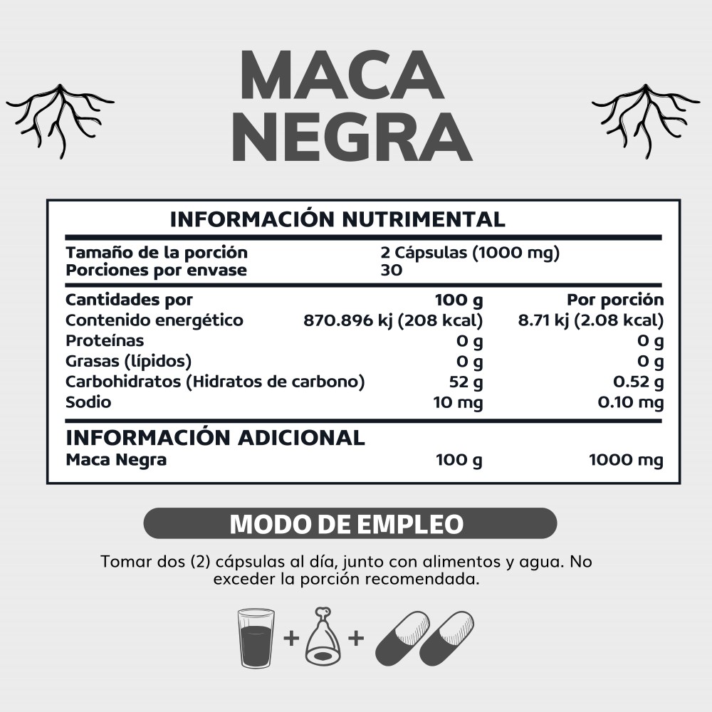 Foto 3 | Suplemento Alimenticio Maca Peruana Negra Beyond Vitamins 60 Cápsulas