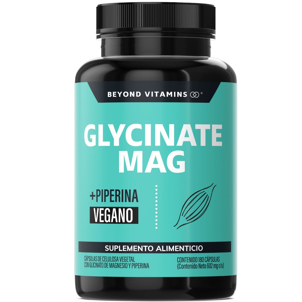 Suplemento Alimenticio Glicinato de Magnesio + Pimienta Negra  Beyond Vitamins 180 Cápsulas
