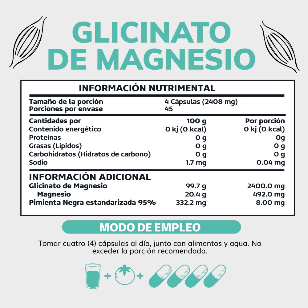 Foto 4 pulgar | Suplemento Alimenticio Glicinato de Magnesio + Pimienta Negra  Beyond Vitamins 180 Cápsulas