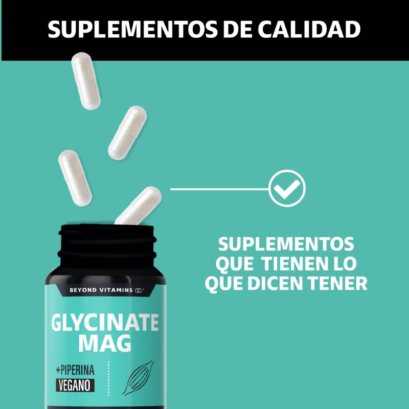 Foto 5 | Suplemento Alimenticio Glicinato de Magnesio + Pimienta Negra  Beyond Vitamins 180 Cápsulas