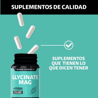 Foto 5 | Suplemento Alimenticio Glicinato de Magnesio + Pimienta Negra Beyond Vitamins 180 Cápsulas