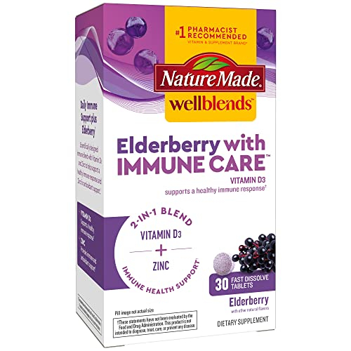 Foto 2 pulgar | Suplemento Nature Made Wellblends Saúco Immunecare 30 Tabletas- Venta Internacional