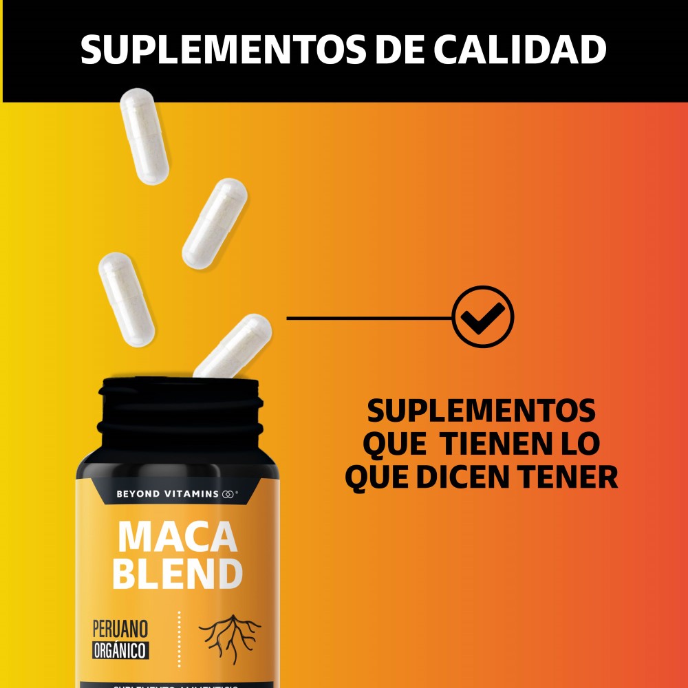 Foto 5 pulgar | Suplemento Alimenticio Maca Blend Beyond Vitamins 180 Cápsulas