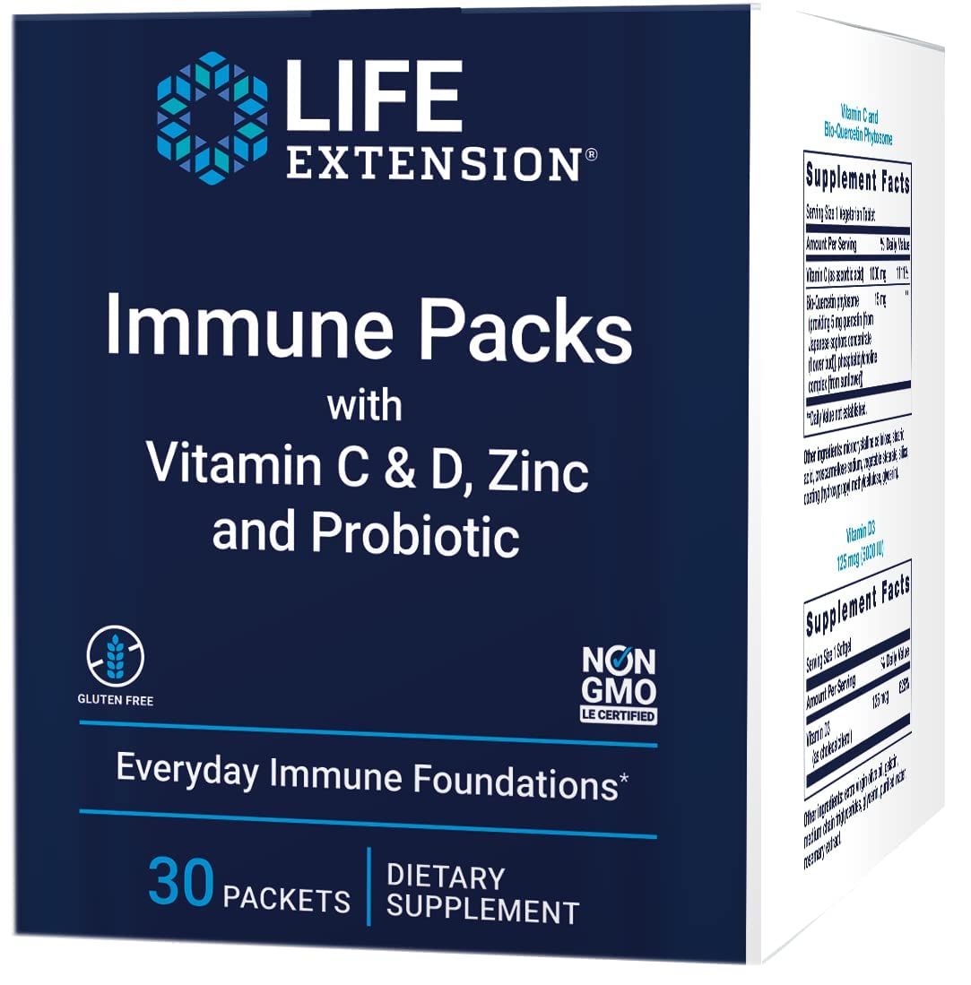 Foto 2 pulgar | Suplemento Life Extensión Immune Packs de Vitamina C Y D Y Zinc - Venta Internacional