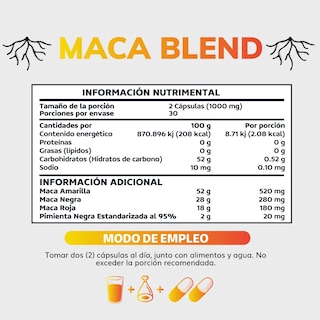 Foto 3 | Suplemento Alimenticio Maca Blend Beyond Vitamins 60 Cápsulas