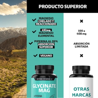 Foto 4 | Suplemento Alimenticio Glicinato de Magnesio + Pimienta Negra Beyond Vitamins 60 Cápsulas