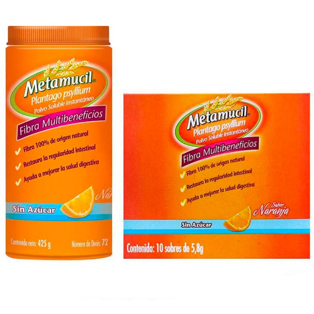 Foto 2 | Fibra Metamucil Sabor Naranja 10 Sobres de 5.8 g