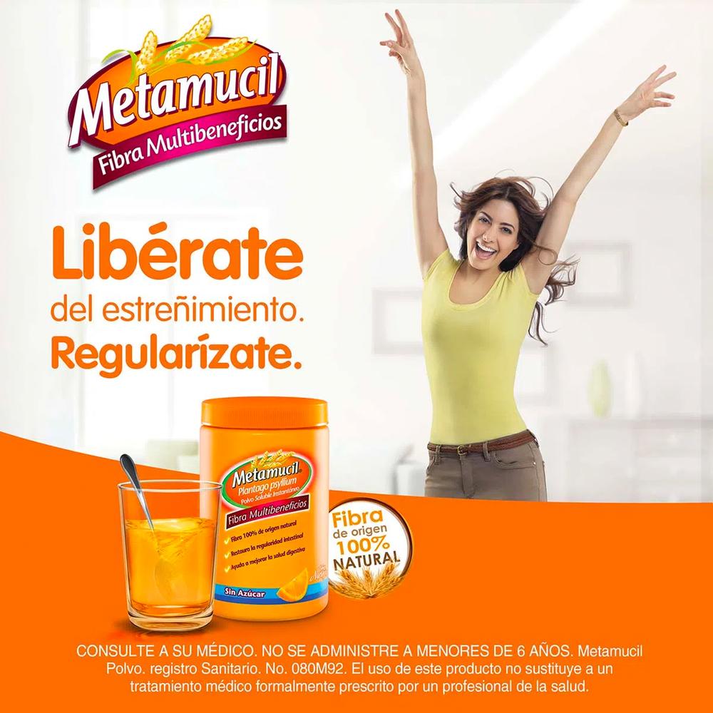 Foto 3 | Fibra Metamucil Sabor Naranja 10 Sobres de 5.8 g