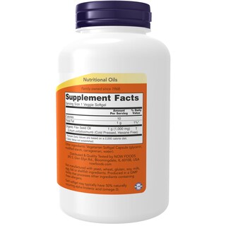Foto 2 | Suplemento Now de Aceite de Lino 1000 Mg con Omega 3 Esenciales Y 120 Cápsulas Blandas - Venta Internacional