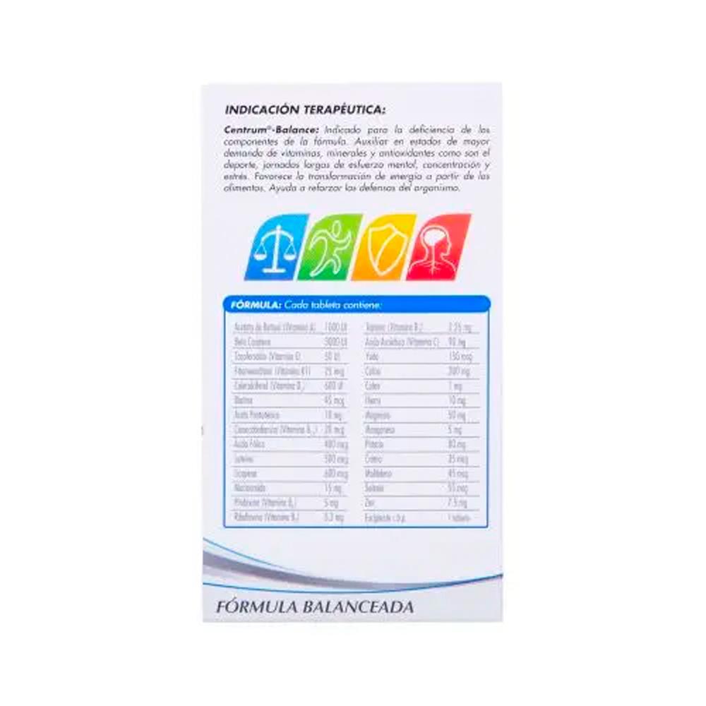 Foto 4 pulgar | Multivitamínico Centrum Balance 30 Tabletas
