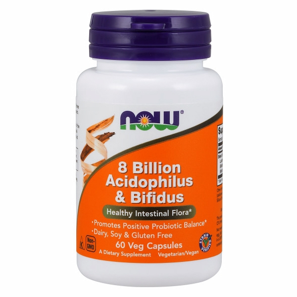 Foto 2 pulgar | Suplemento Now Foods 8 Mil Millones de Acidófilos y Bífidos 60 Cápsulas - Venta Internacional