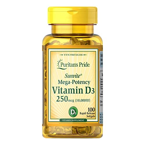 Foto 1 | Suplemento Puritan's Pride con Vitamina D3 10000 Ui 100 Cápsulas Blandas - Venta Internacional
