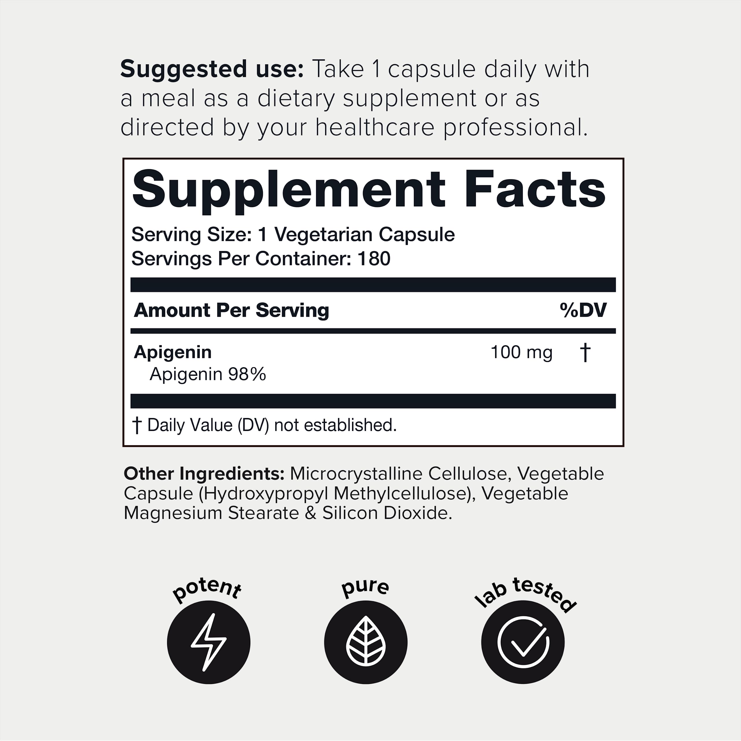 Foto 2 | Suplemento Toniiq De Apigenina Ultra High Strength 100 Mg - Venta Internacional