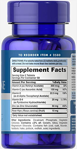 Foto 3 | Suplemento Puritan's Pride Zinc Para El Acné 100 Tabletas - Venta Internacional