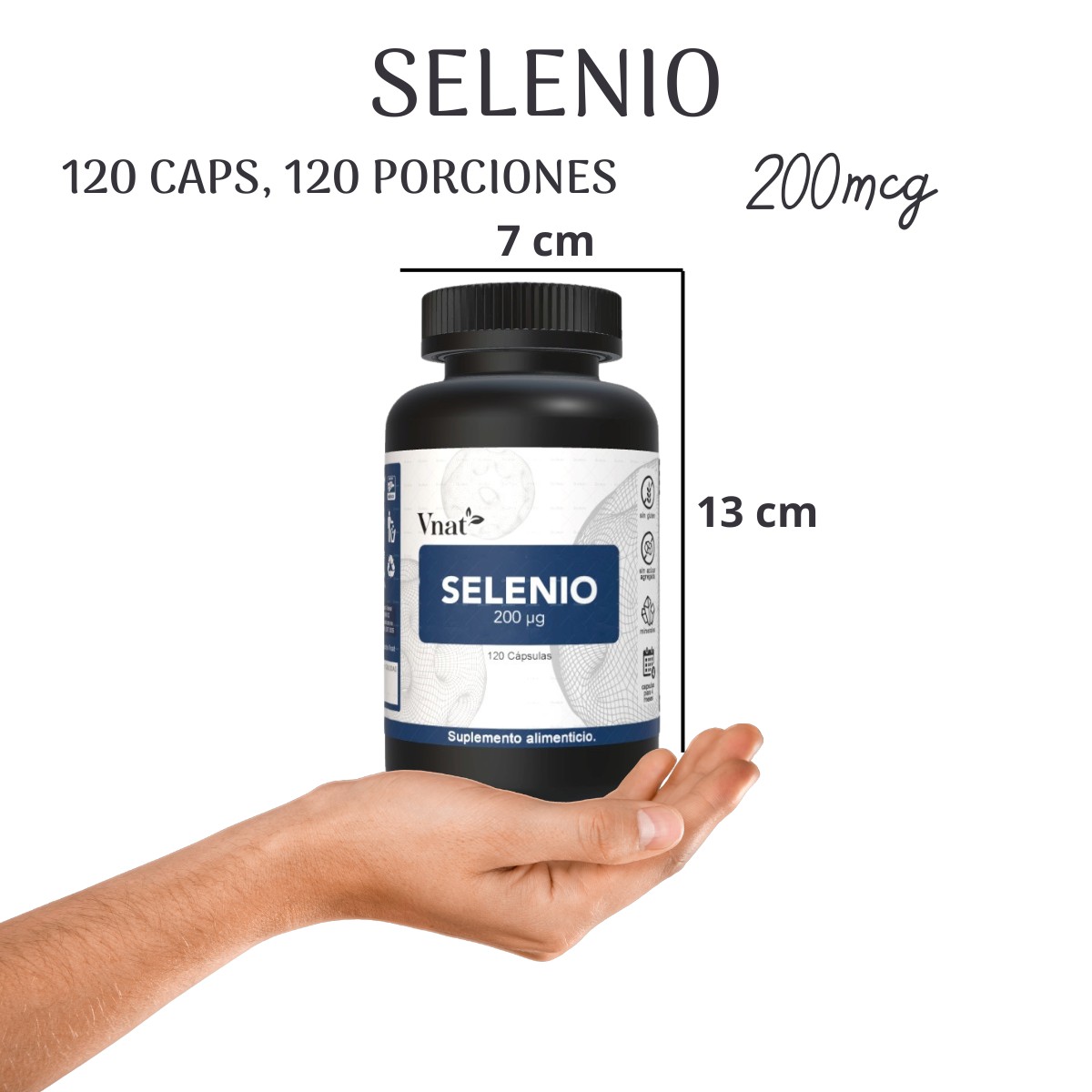 Foto 6 | Suplemento Vnat Selenio de 120 Cápsulas