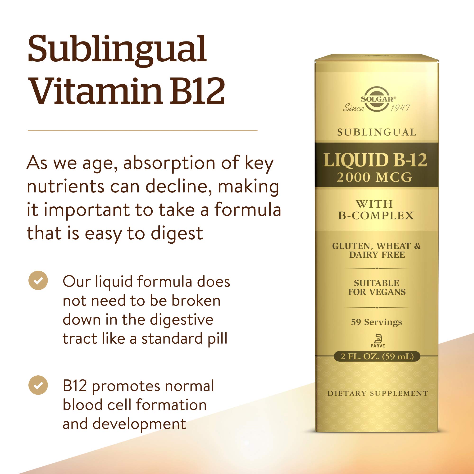 Foto 4 pulgar | Líquido Sublingual Solgar Con Vitamina B-12 2000 Mcg Con B-complex 5 - Venta Internacional