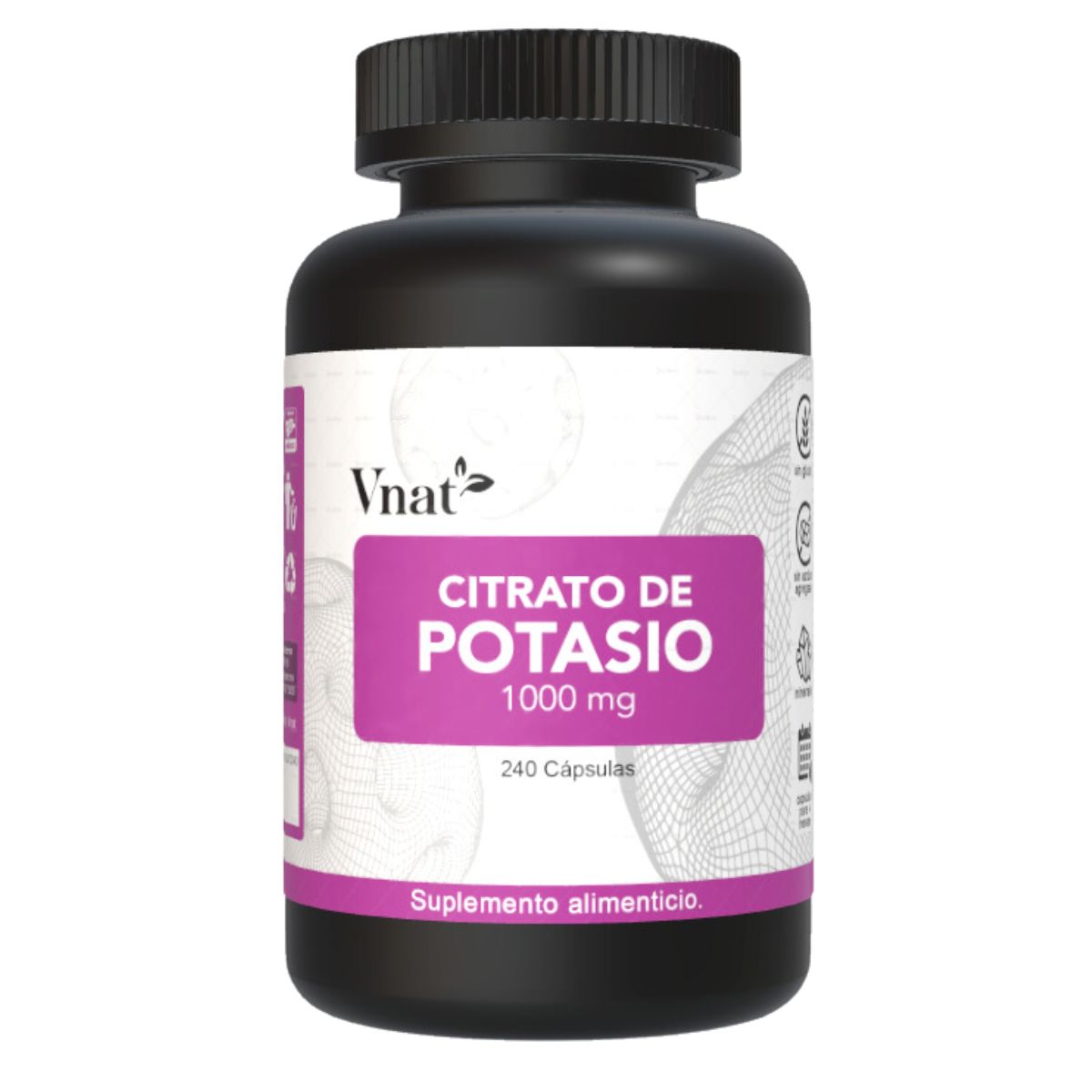 Foto 2 pulgar | Suplemento Vnat Citrato de Potasio 240 Cápsulas