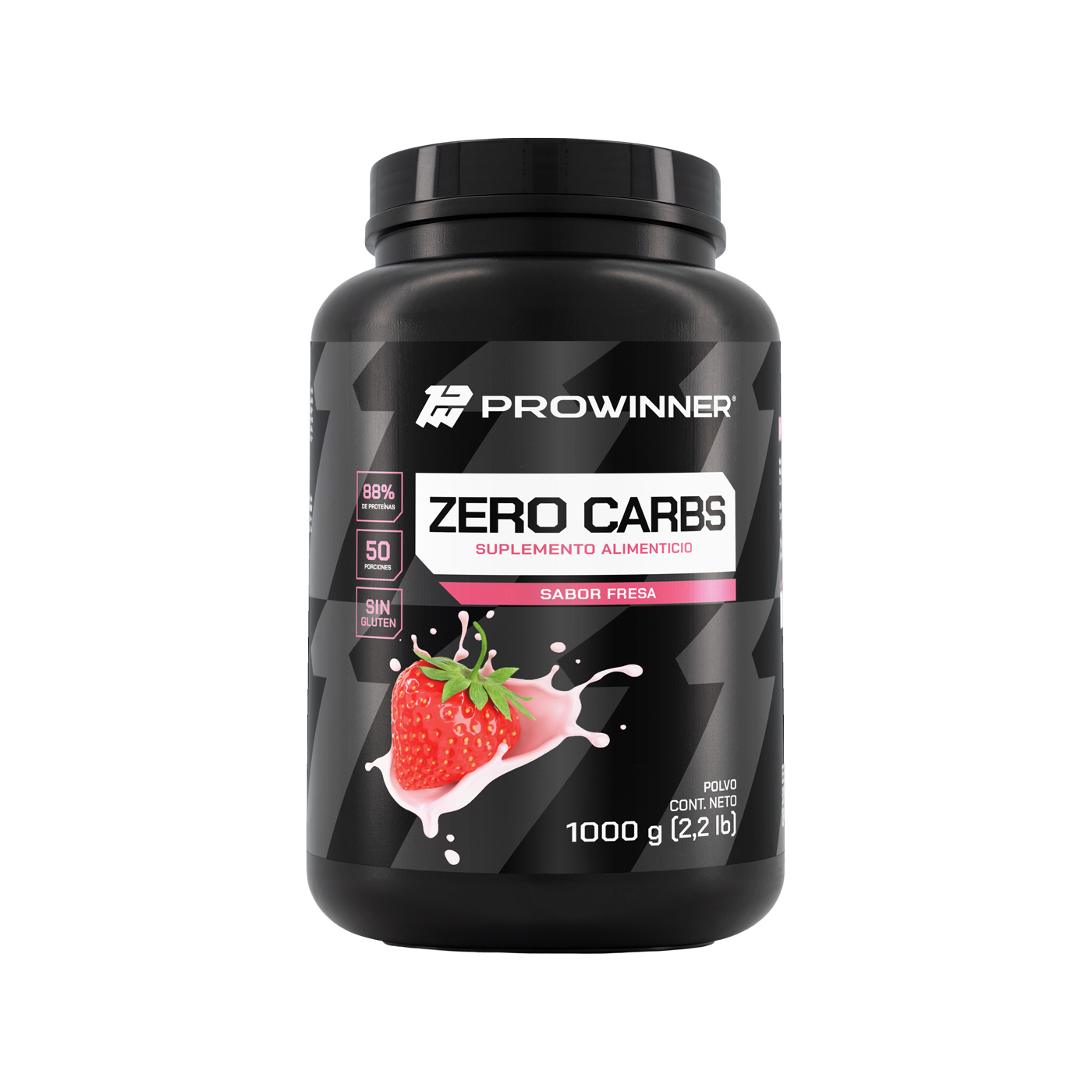 Foto 2 pulgar | Suplemento Zero Carbs Prowinner Sabor Fresa 1 kg