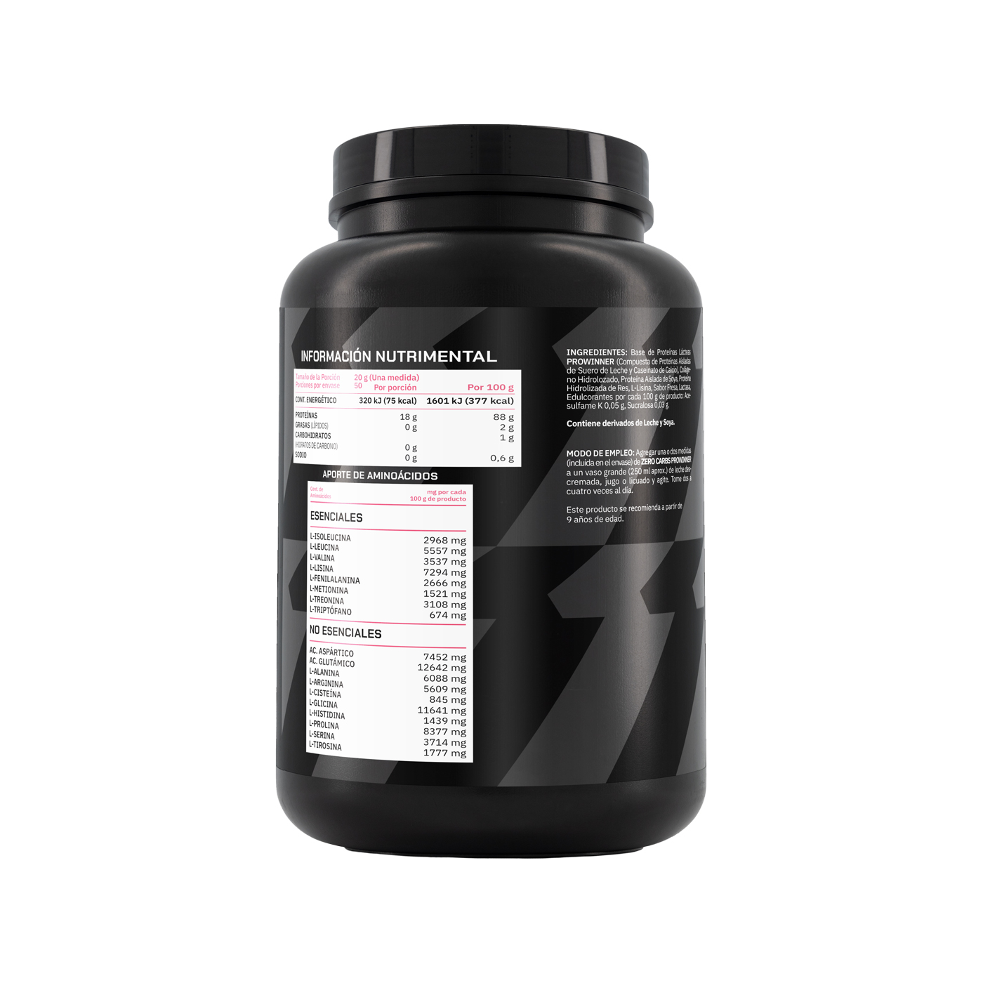 Foto 4 pulgar | Suplemento Zero Carbs Prowinner Sabor Fresa 1 kg
