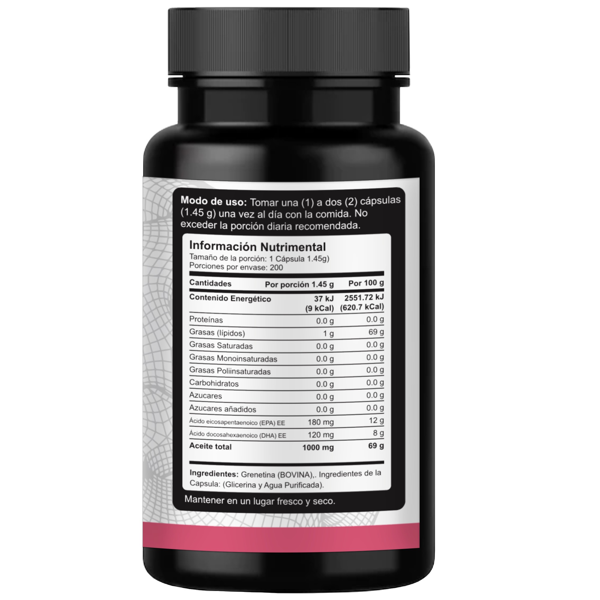 Foto 3 pulgar | Omega 3 Fish y Salmon Oil 1450mg Vnat 200 Cápsulas