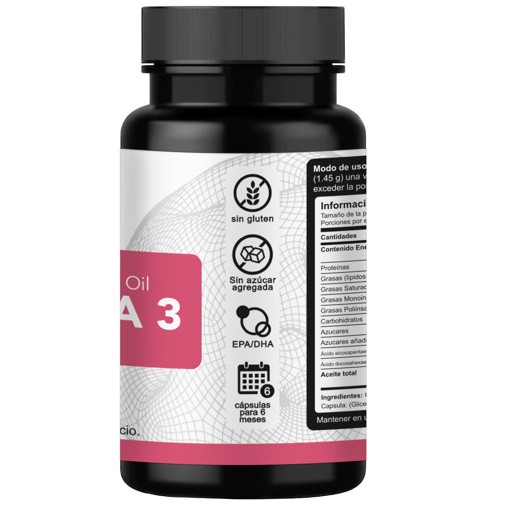 Foto 5 pulgar | Omega 3 Fish y Salmon Oil 1450mg Vnat 200 Cápsulas