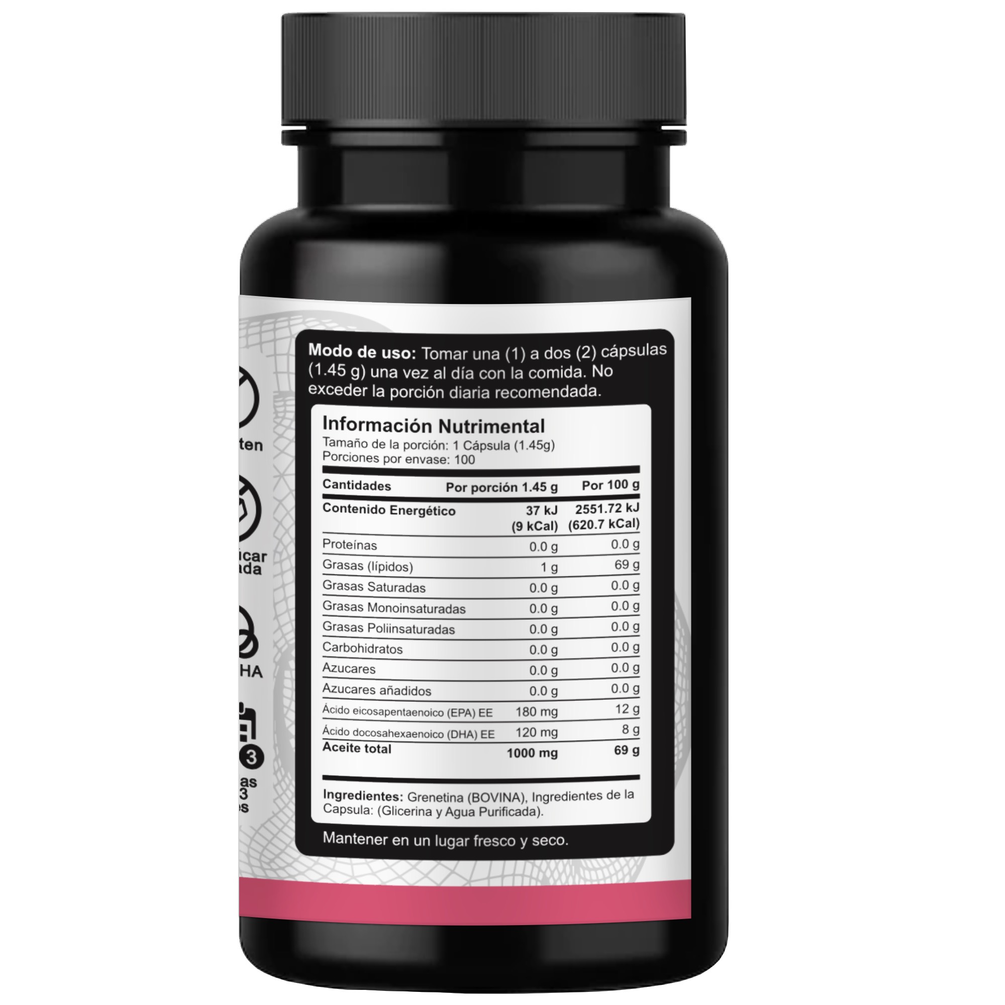 Foto 2 | Suplemento Vnat Omega 3 de 100 Cápsulas