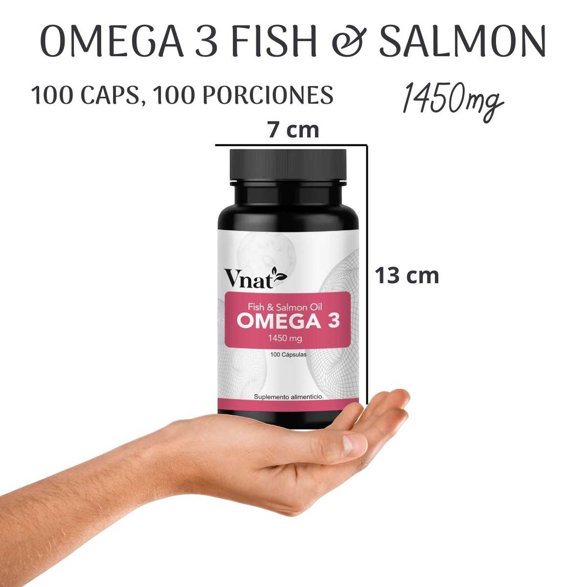 Foto 7 pulgar | Suplemento Vnat Omega 3 de 100 Cápsulas