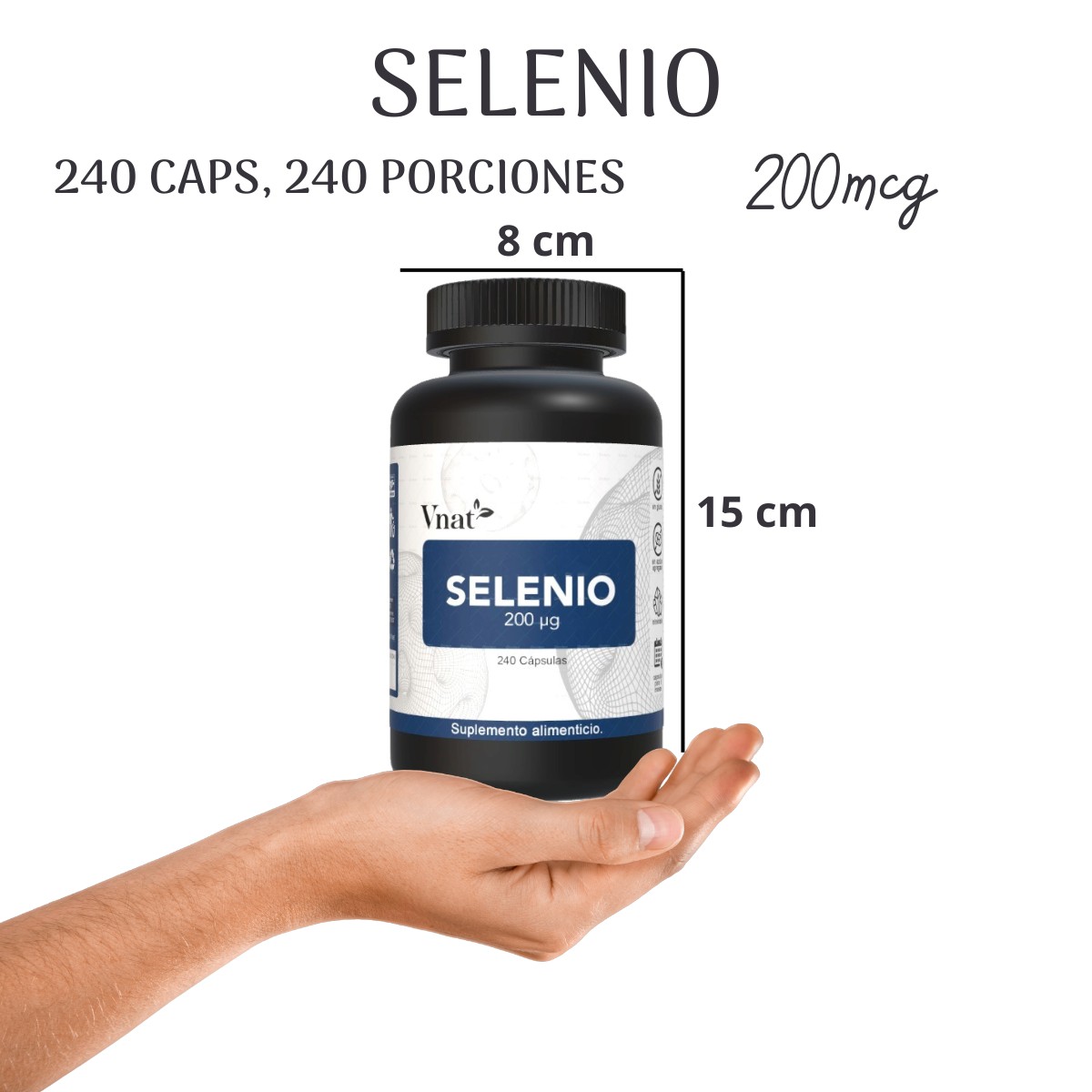 Foto 6 | Suplemento Vnat Selenio de 240 Cápsulas