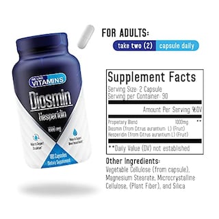 Foto 2 | Suplemento de Diosmina y Hesperidina con Vitaminas - 1000 Mg - 180 cápsulas