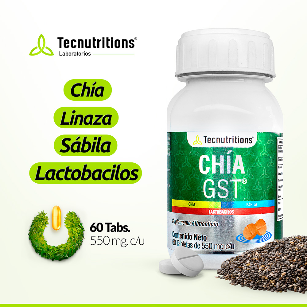 Foto 3 pulgar | Suplemento Tecnutritions Chía GST