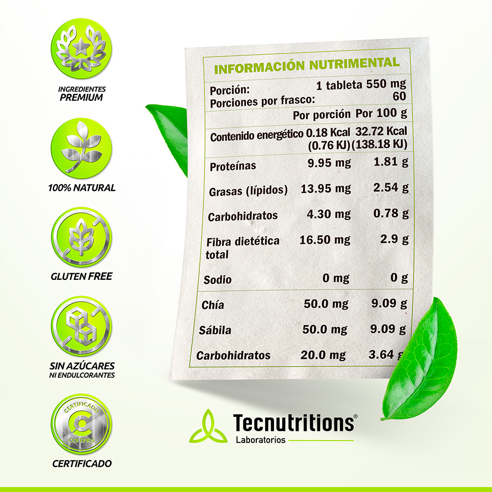 Foto 5 pulgar | Suplemento Tecnutritions Chía GST