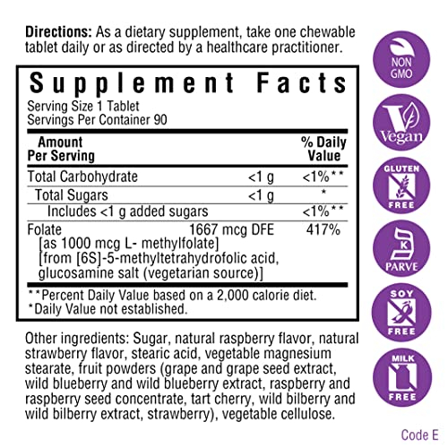 Foto 3 pulgar | Suplemento Bluebonnet Earth Sweet Cellular Active Methylfola - Venta Internacional