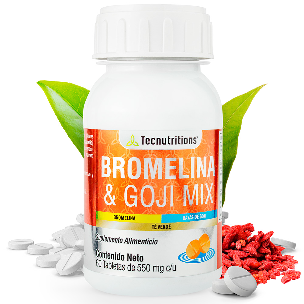 Foto 2 pulgar | Suplemento Tecnutritions Bromelina y Goji Mix