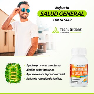 Foto 3 | Suplemento Tecnutritions Bromelina y Goji Mix