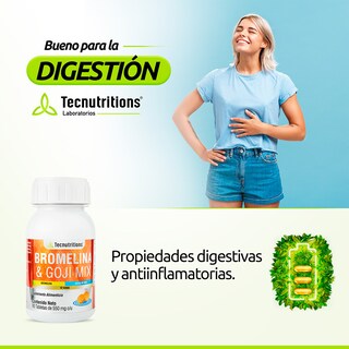 Foto 4 | Suplemento Tecnutritions Bromelina y Goji Mix