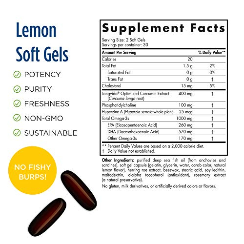Foto 3 pulgar | Suplemento Omega Memory de Nordic Naturals con Curcumin 60 Cápsulas  - Venta Internacional