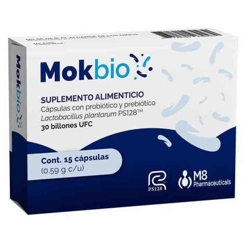 Foto 2 pulgar | Mokbio Lactobacillus Plantarum Ps128 0.59g Con 15 Capsulas