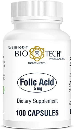 Foto 3 pulgar | Ácido Fólico Farmacéutico 5 Mg 100 Comprimidos - Venta Internacional