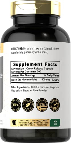Foto 3 pulgar | Suplemento Carlyle Niacinamide Vitamina B3 300 Tabletas-Venta Internacional
