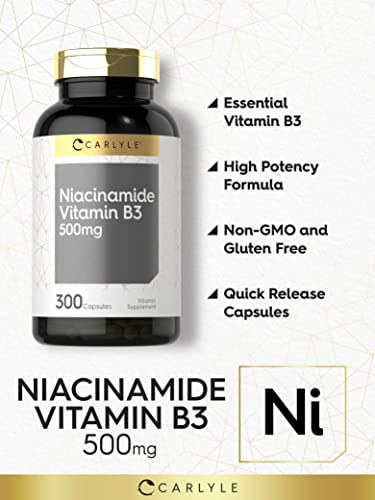 Foto 4 pulgar | Suplemento Carlyle Niacinamide Vitamina B3 300 Tabletas-Venta Internacional