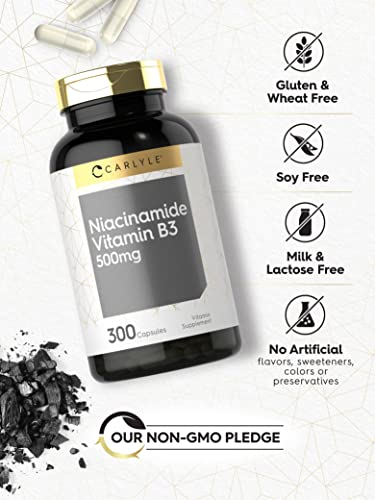 Foto 5 pulgar | Suplemento Carlyle Niacinamide Vitamina B3 300 Tabletas-Venta Internacional
